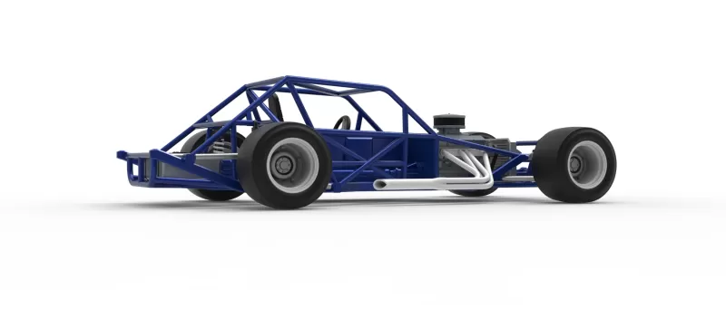 Vintage Asphalt Modified stock car Base V6 Scale 1:25 - Model preview 21