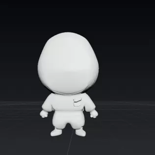 Guardia Triángulo chibi― Juego del Calamar | Fan Art coleccionab - Model thumbnail 2