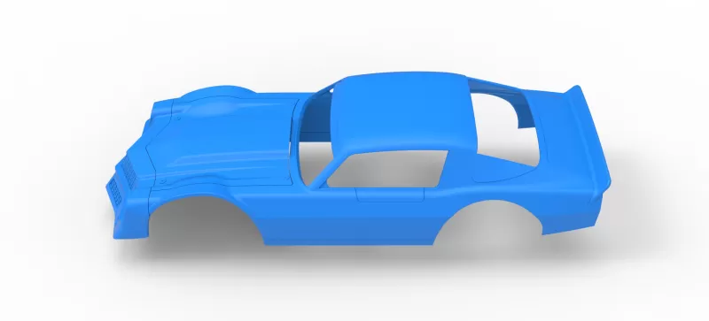 Shell of Vintage Dirt late model Race car Scale 1:25 - Model preview 9