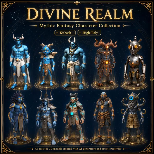 Divine Realm Mythic Character Collection - Model preview 1