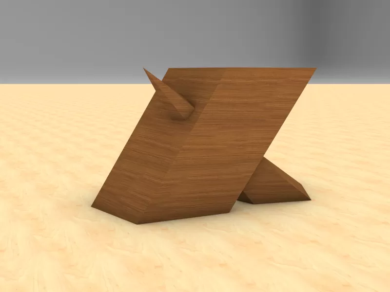 Intersection of Pyramid and Parallelepiped - Model preview 1
