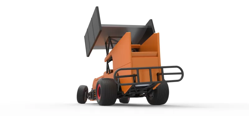 Southern Wing Modified Stock car while turning Scale 1:25 - Model preview 15