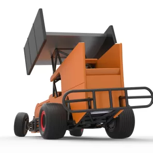 Southern Wing Modified Stock car while turning Scale 1:25 - Model thumbnail 15