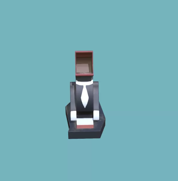 Penguin garbage can - Model preview 2