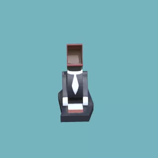 Penguin garbage can - Model thumbnail 2