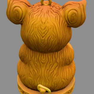 Cute Cute Pig Ornament - Pendant with heart - Model thumbnail 4