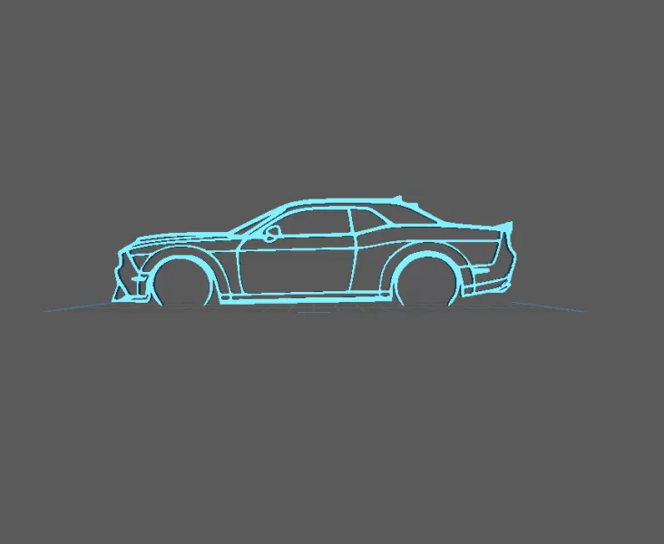 Dodge - Challenger SRT Wall Art - Model preview 1