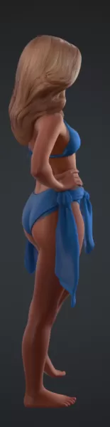 Frau mit bikini - Model preview 3