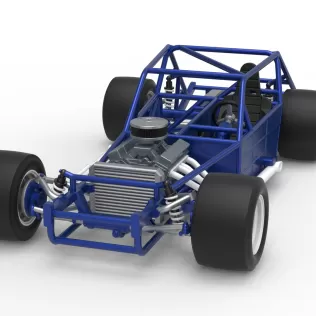 Vintage Asphalt Modified stock car Base V6 Scale 1:25 - Model thumbnail 5