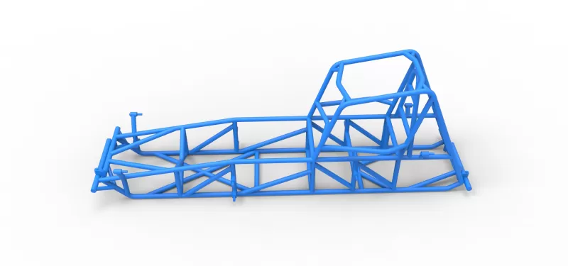 Frame of Vintage Dirt Modified stock car Scale 1:25 - Model preview 7