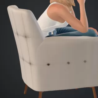 Frau im Sessel, - Model thumbnail 3