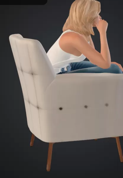 Frau im Sessel, - Model preview 3