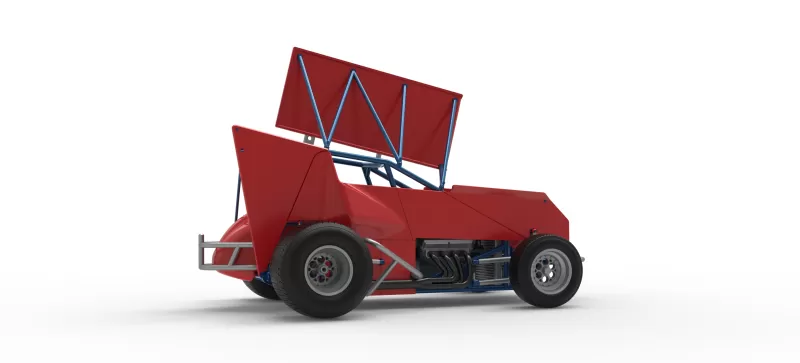 Winged Sprint car Version 2 Scale 1:25 - Model preview 21