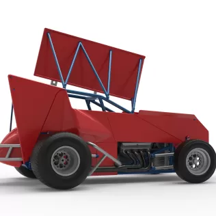Winged Sprint car Version 2 Scale 1:25 - Model thumbnail 21