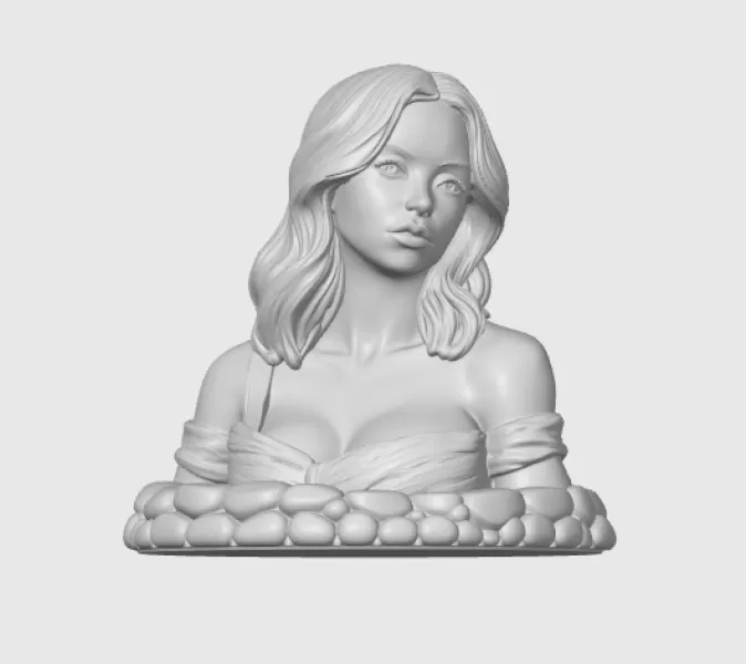 Sydney Sweeney 3D Bust - Model preview 12