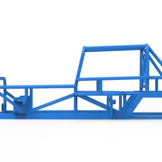 Frame of Vintage Dirt Modified stock car Version 6 Scale 1:25 - Model thumbnail 7