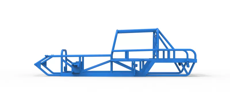 Frame of Vintage Dirt Modified stock car Version 6 Scale 1:25 - Model preview 7
