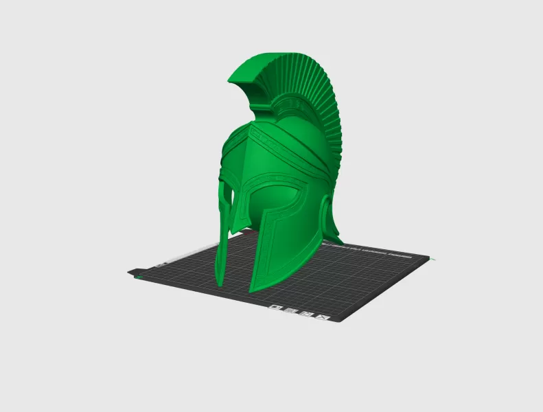 Ancient Greek Spartan Warrior Helmet - Model preview 5