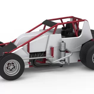 Dirt Silver Crown Car Scale 1:25