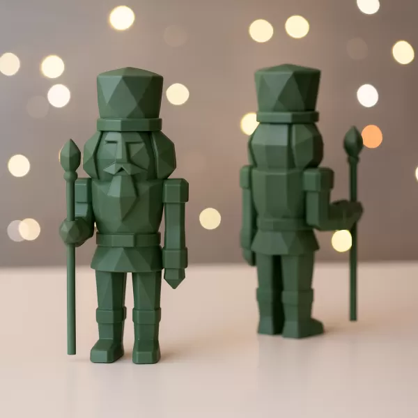 Nutcracker Figure Set | Low Poly 2 pcs Soldiers | Christmas - Model preview 8