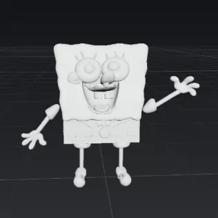 🍍 Bob Esponja – Figura Fan Art 3D para Impresión - Model thumbnail 2