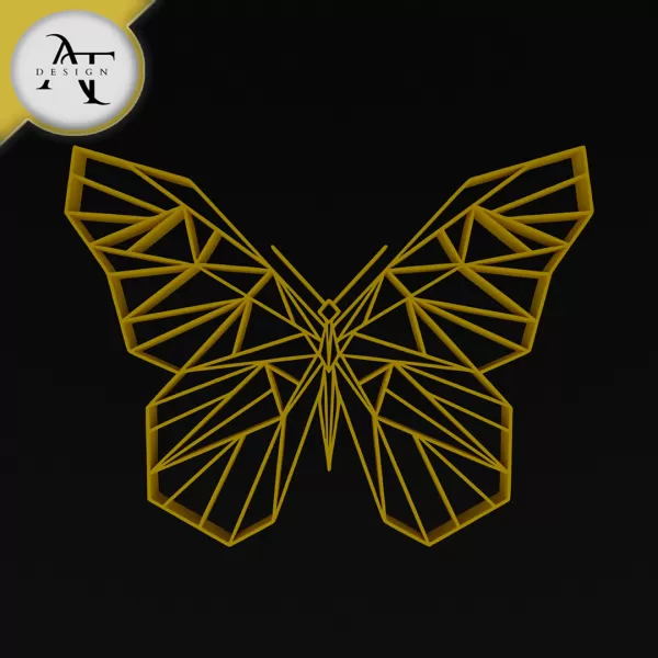 Butterfly - Geometric - 2D Wall Art Decor - Model preview 1