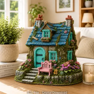 Cozy Fantasy House STL for 3D Printing - Model thumbnail 2