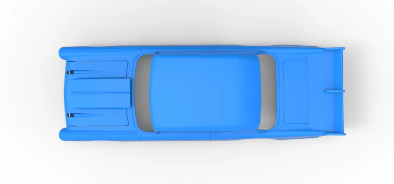 Shell of Vintage Dirt Modified stock car Version 9 Scale 1:25 - Model preview 9