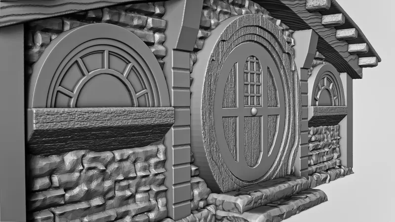 Hobbit House Facade #RoZ - Model preview 5