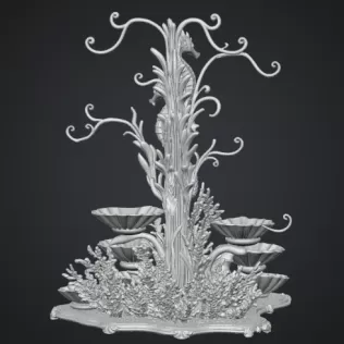 Seahorse Coral Shell Bowl Organizer STL File for 3D Print - Model thumbnail 15