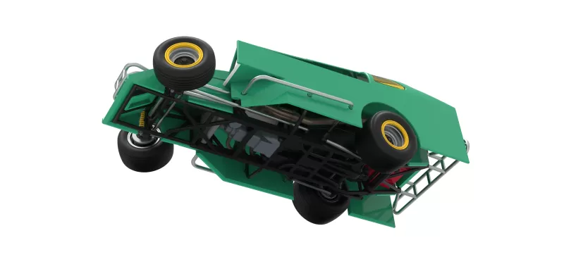 Northeast Dirt Modified stock car while turning V2 Scale 1:25 - Model preview 3