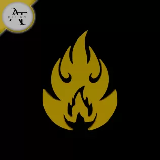 Simple Flame Symbol - 2D Art