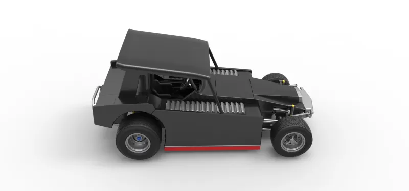 Vintage Dirt Modified stock car Version 6 Scale 1:25 - Model preview 23