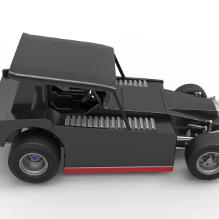 Vintage Dirt Modified stock car Version 6 Scale 1:25 - Model thumbnail 23