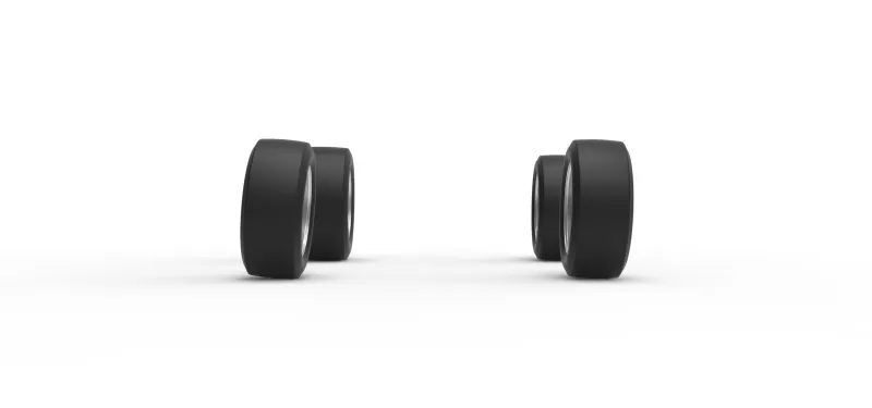 Wheel Set of Three Quarter Midget Scale 1:25 - Model preview 4