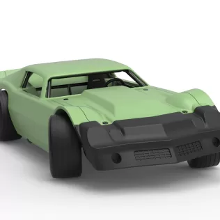Vintage Dirt late model Race car Version 3 while turning 1:25 - Model thumbnail 26