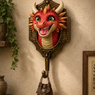 Dragon Wall Hook STL File for 3D Printing - Model thumbnail 2