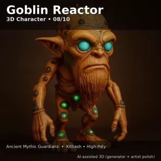 Ancient Mythic Guardians – 10x High-Poly Character Pack - Model thumbnail 16