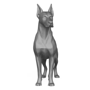 Doberman Dog 3D Print Model - Model thumbnail 2