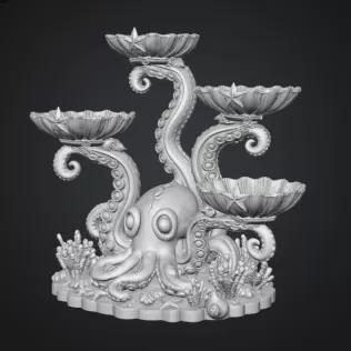 Magical Ocean Octopus Organizer STL File for 3D Print - Model thumbnail 14