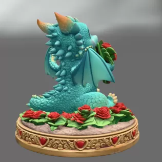 Romantic Dragon STL File for 3D Print - Model thumbnail 6