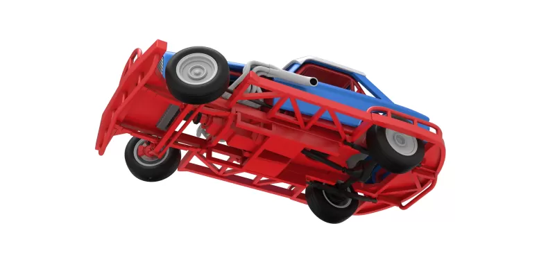 New Zealand Vintage Stock car while turning Scale 1:25 - Model preview 3