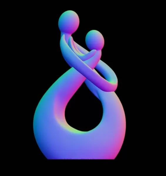 COUPLE SCULTURE - Model preview 5