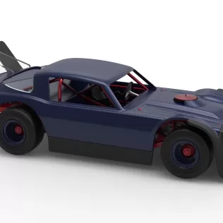 Vintage Dirt late model Race car Version 4 Scale 1:25 - Model thumbnail 24