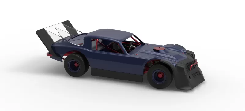Vintage Dirt late model Race car Version 4 Scale 1:25 - Model preview 24