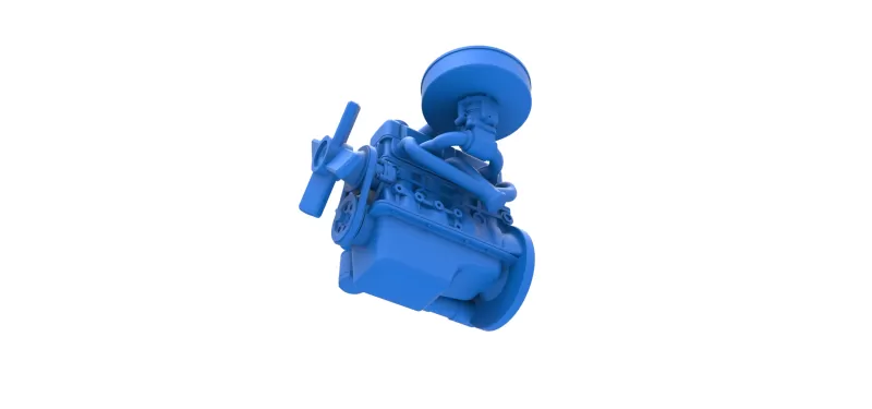 Engine of New Zealand Ministock car Scale 1:25 - Model preview 3