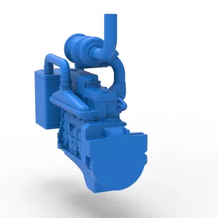 Engine of Pro Stock Pulling Tractor Scale 1:25 - Model thumbnail 10
