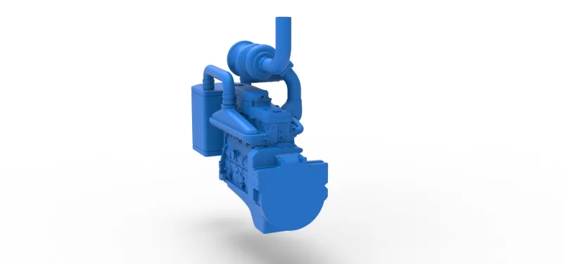Engine of Pro Stock Pulling Tractor Scale 1:25 - Model preview 10
