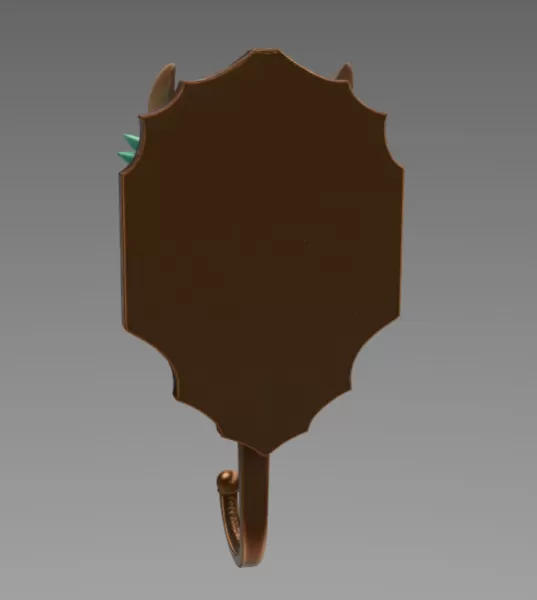 Dragon Wall Hook – STL File for 3D Printing - Model preview 5