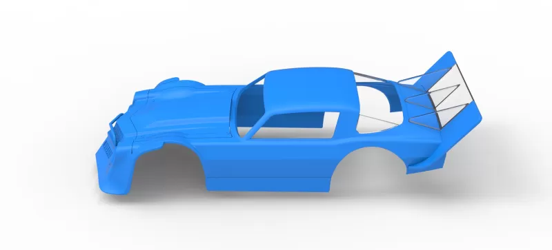 Shell of Vintage Dirt late model Race car Version 3 Scale 1:25 - Model preview 9